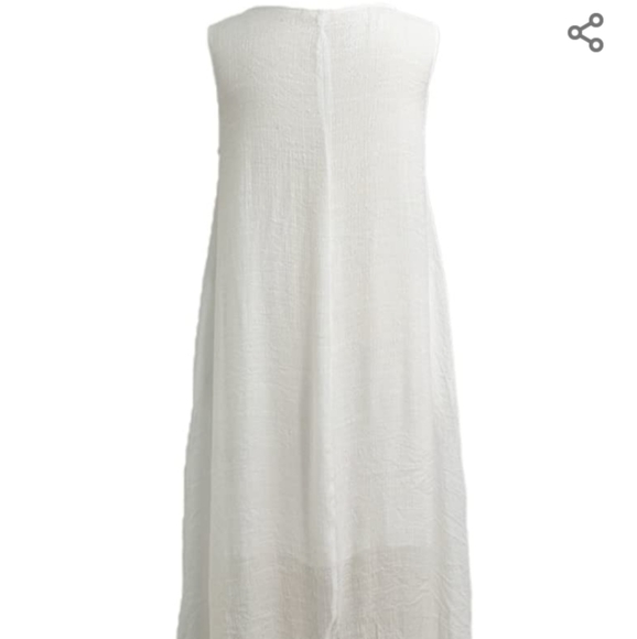 White Linen vintage maxi dress - Picture 3 of 4